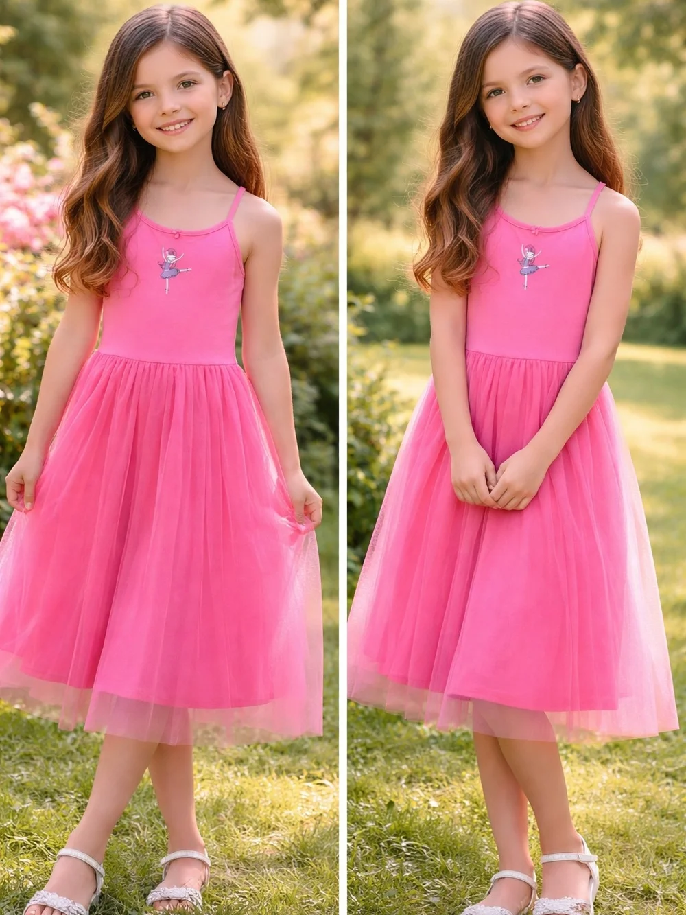 Girls L 10/12 Lot of 3 Dresses Pink Purple Tulle Tutu Hello Kitty Ballerina NWT